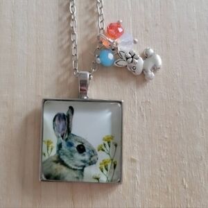 Easter Bunny Charm Necklace